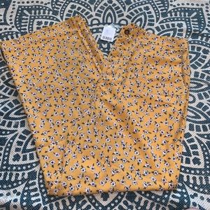 Urban Outfitters Yellow Floral Puddle Pant NWT